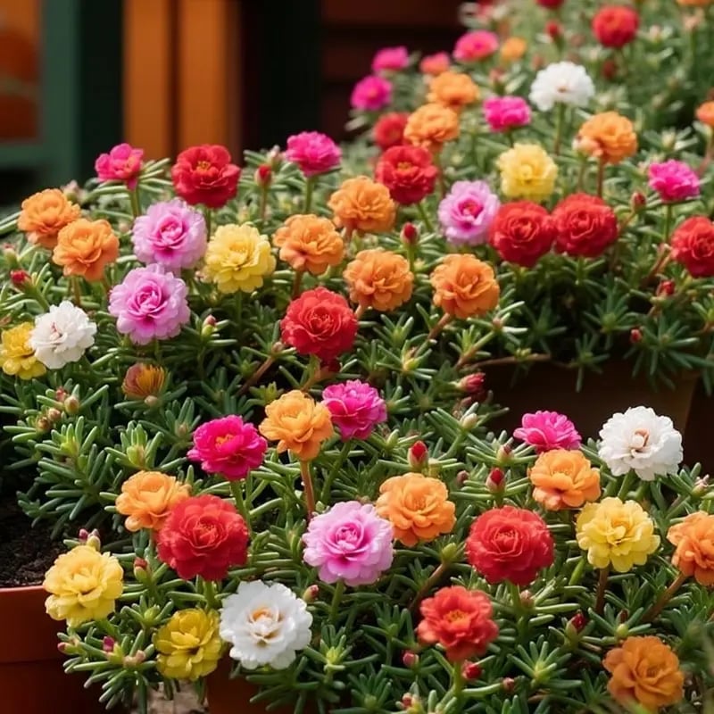 🌸Moss Rose Seeds – 🌿Perennial Flower Seeds + Plant Growth Serum Free