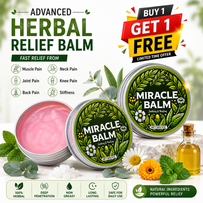 Herbal Miracle Balm for Pain Relief 🌿✨ (Buy 1 Get 1 Free🔥🔥)