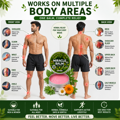 Herbal Miracle Balm for Pain Relief 🌿✨ (Buy 1 Get 1 Free🔥🔥)