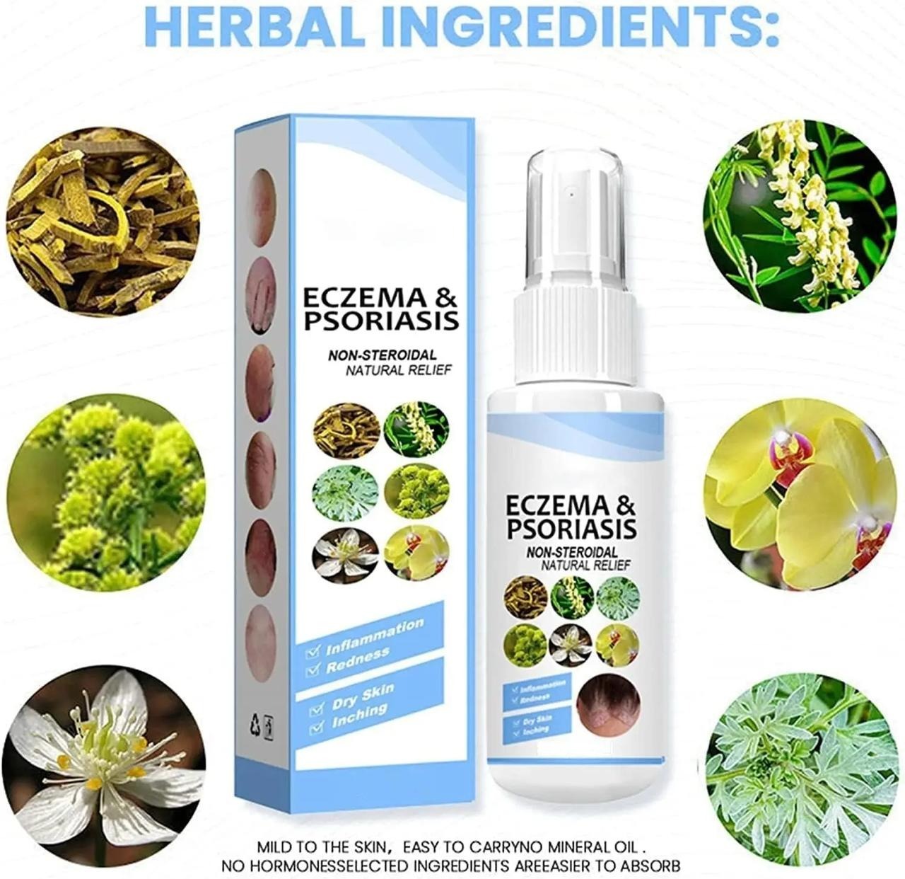 Herbal Psoriasis Eczema Relief Spray (Pack Of 2)