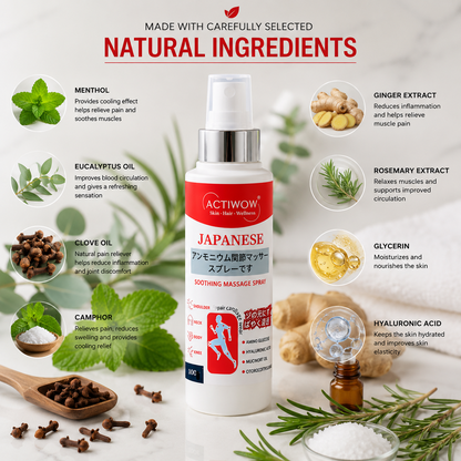 Japanese Soothing Massage Spray | Refreshing Daily Massage Care (Pack of-2)